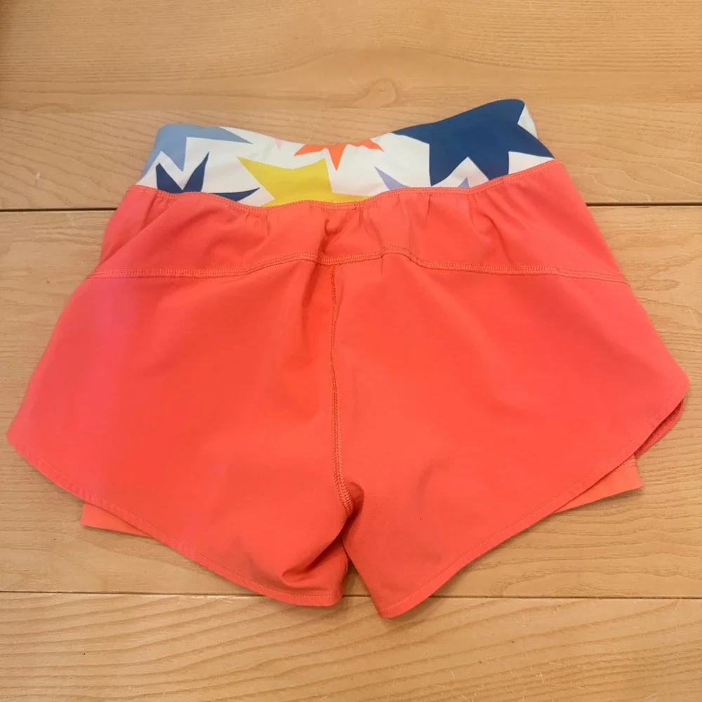 Hanna Andersson Active Shorts Kids 10 Orange Stretch Sporty Indie